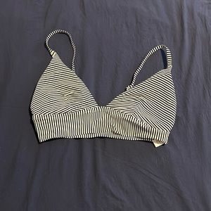Aerie Printed long-line triangle, bikini top